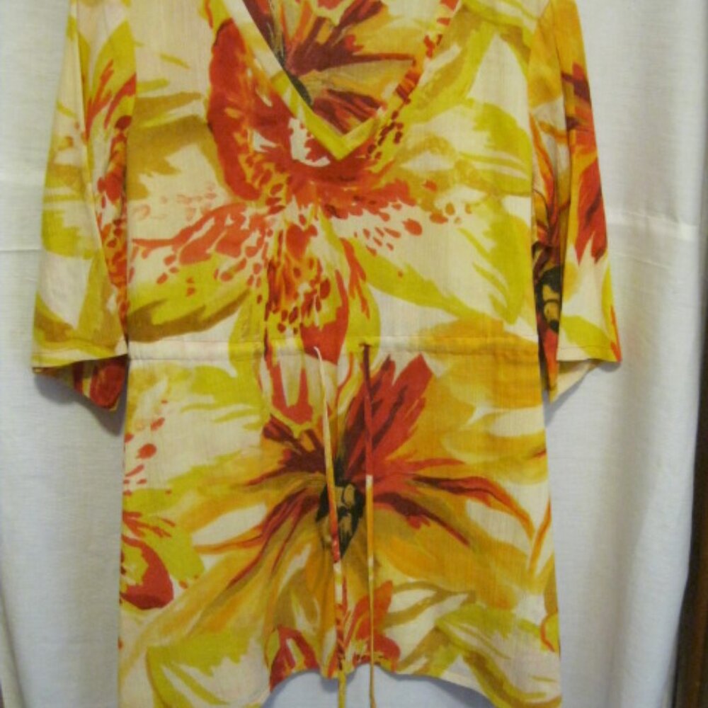 Jones New York - cotton crinkle tunic Large